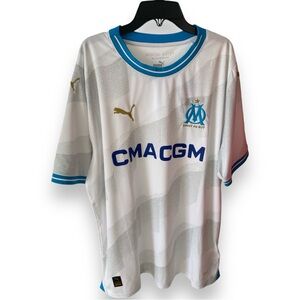 Puma 2023/2024 Olimpique Marseille Home Soccer Jersey. White size L & XL.